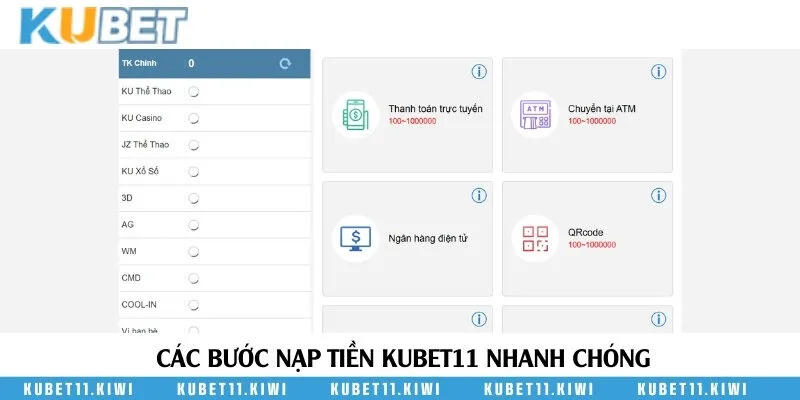 Nạp tiền Kubet11
