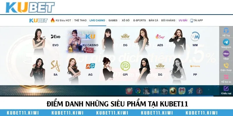 Tổng hợp các trò chơi hấp dẫn độc quyền của trang cá cược Kubet11